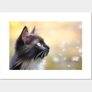 Cat Furry Pet Animal Tranquil Peaceful Posters and Art